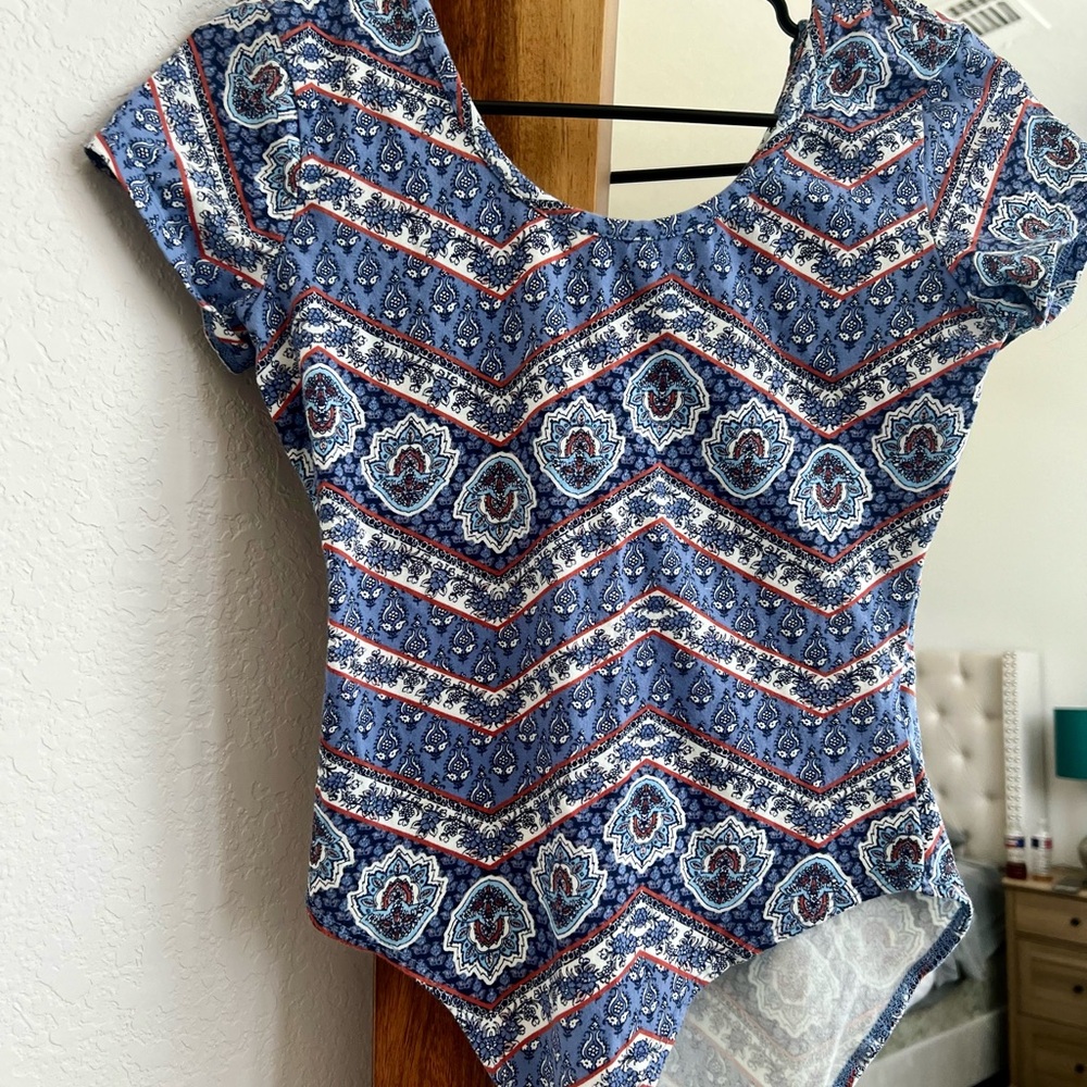 No Comment Blue Women's Bodysuit
